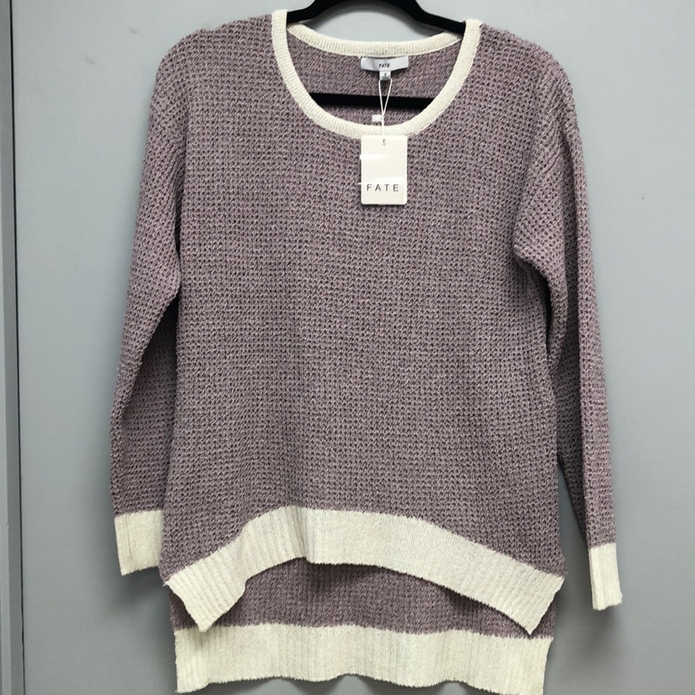 Fate waffled height low sweater